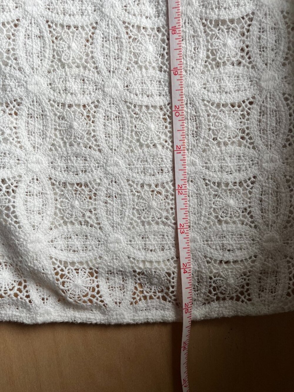 Sezane Chlo Shirt Ecru Guipure Sheer White Lace Size 44 (US W's Size 12) - Picture 6 of 9